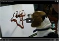 כלב שאוהב לצייר