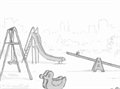 סרטון אנימציה חמוד עם קומדיית טעויות בגן השעשועים